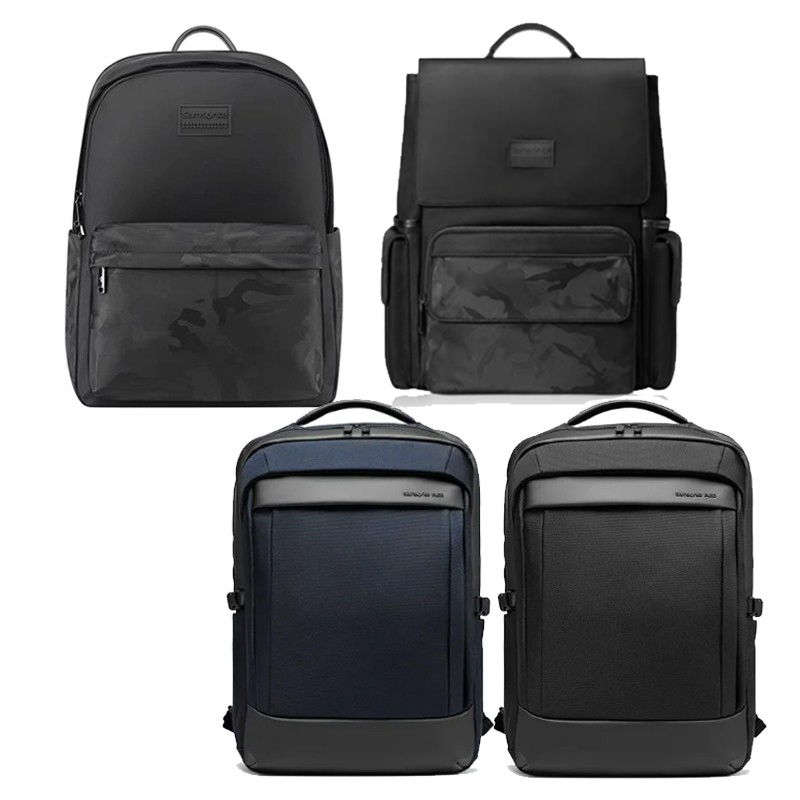 Samsonite Backpack Men's European Fashion Casual Hs8 Nylon Business Travel Nv2 Computer School Bag 14inch