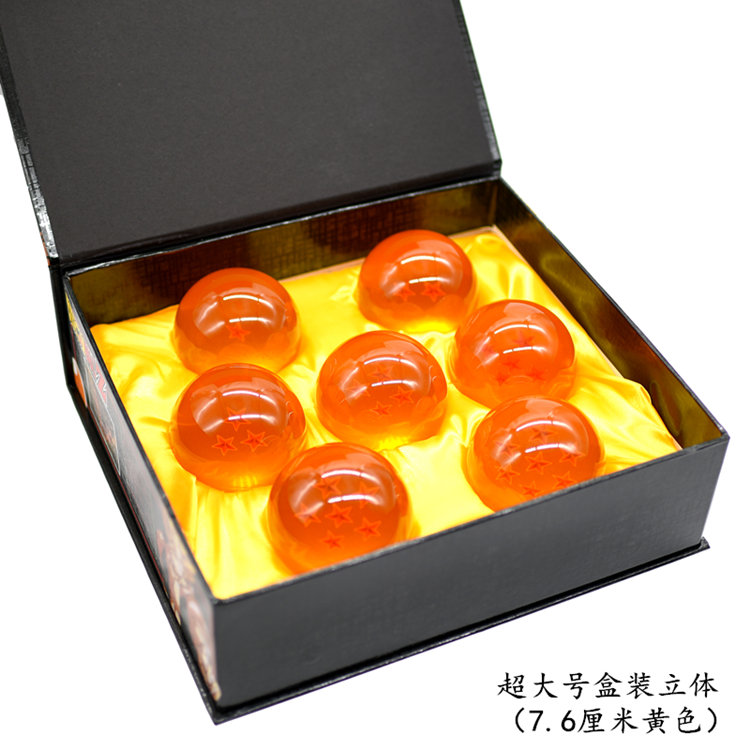 Full Set Of Large Seven (7.6Cm)Tiktok Same Dragon Ball periphery comic name of a fictitious monkey with supernatural powers Garage Kit 7 Seed Dragon crystal Dragon Ball Model   birthday Make a wish