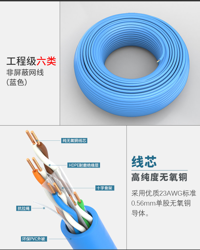 山泽网线电脑宽带网络线室内外无氧铜网线 山泽网线电脑宽带网络线室内外无氧铜网线