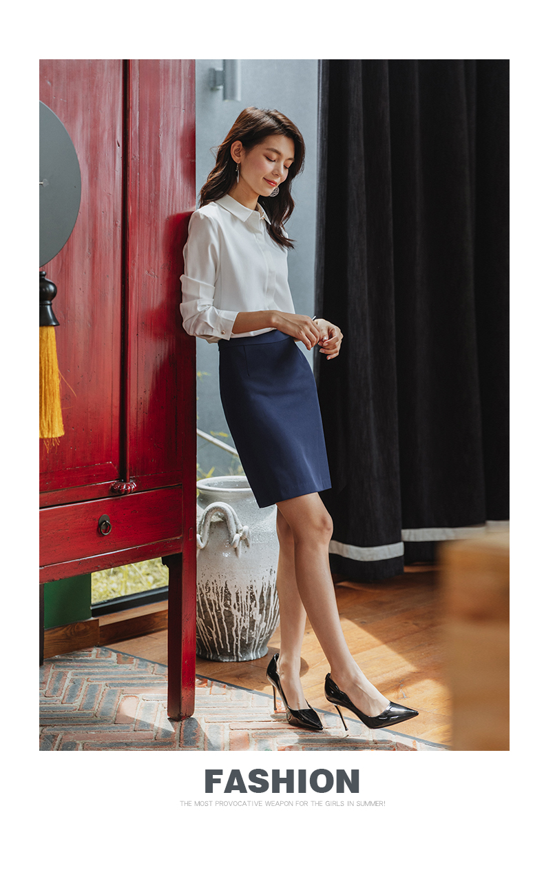 Váy xuân hè 2019 nữ váy đen thu đông 2018 mới gói chân váy hip step là trang phục công sở mỏng - Váy chân váy xòe