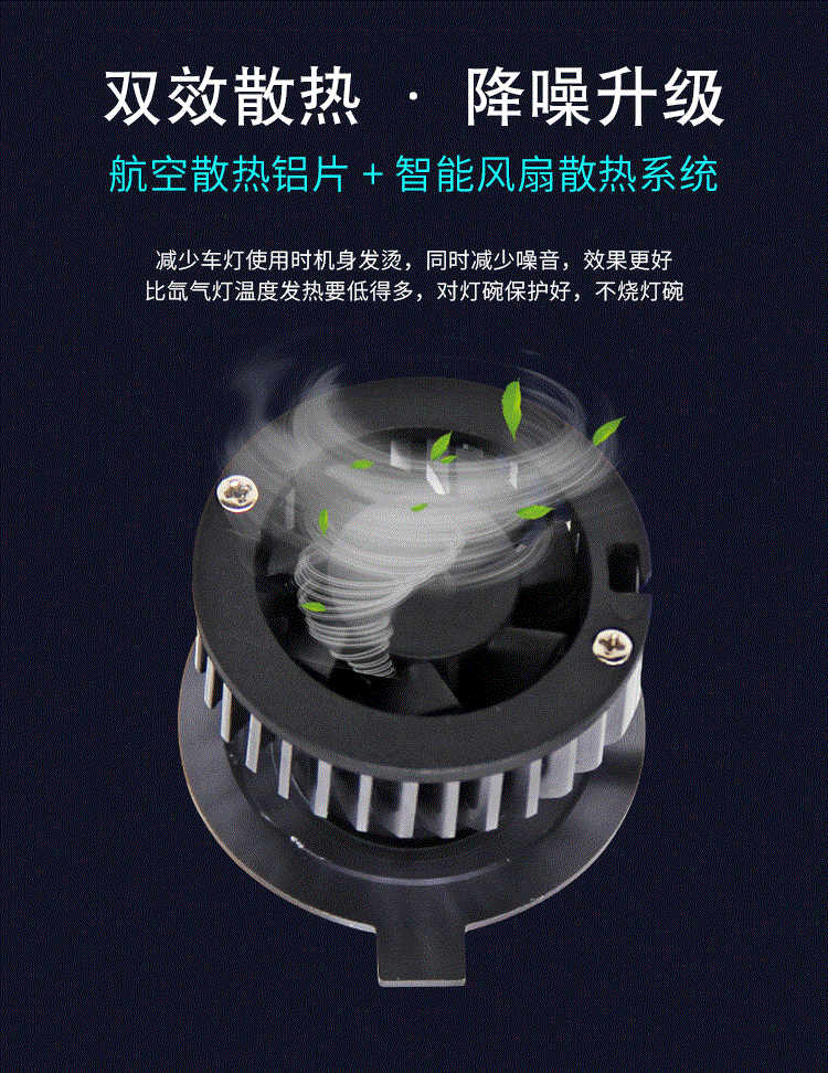 2019 xe máy LED đèn pha 12V80W sửa đổi đèn pha phía trước bóng đèn siêu sáng chói điện tích hợp H4 xa - Đèn xe máy đèn led xe máy h4