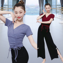 Dance practice clothes suit summer womens short-sleeved dance clothing Yoga body training clothes Classical modern dance tops