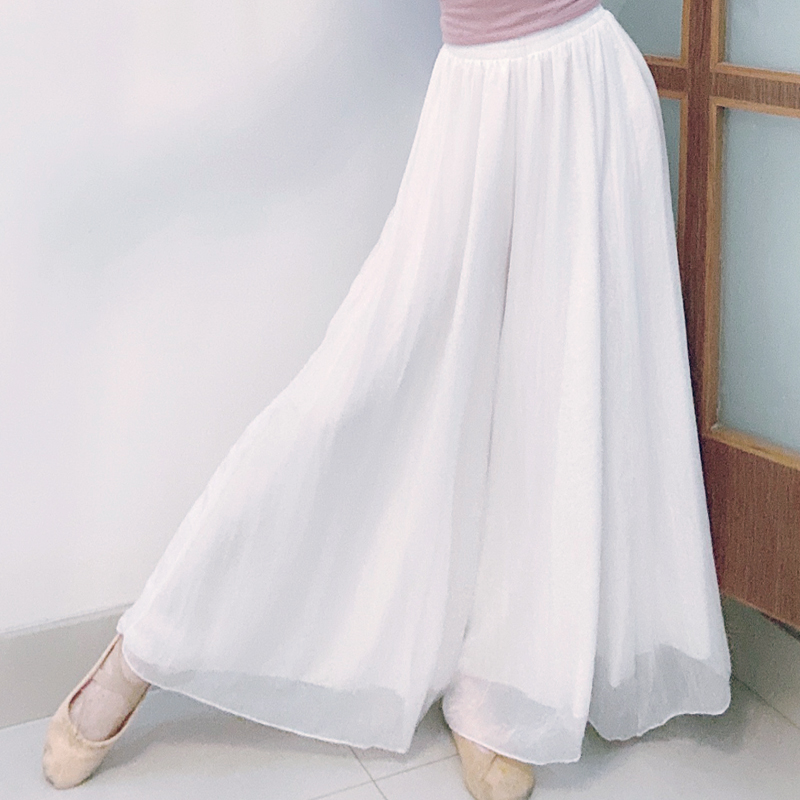 Double Layer Snow Spinning Broadlegged Pants Classical Dance out of dress Women Modern Chinese Wind Relaxed And Professional Dance Pants