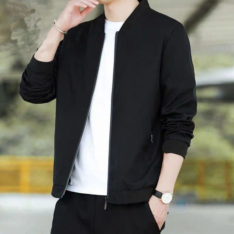 Men's Korean Style Jacket, New Spring and Autumn Youth Baseball Jacket, Casual Versatile Top, Men's Trendy Outerwear Men's Korean Style Jacket, New Spring and Autumn Youth Baseball Jacket, Casual Versatile Top, Men's Trendy Outerwear