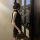 Wuuus French gentle halterneck strappy dress women's summer sexy little black dress ຄວາມປາຖະຫນາອັນບໍລິສຸດ