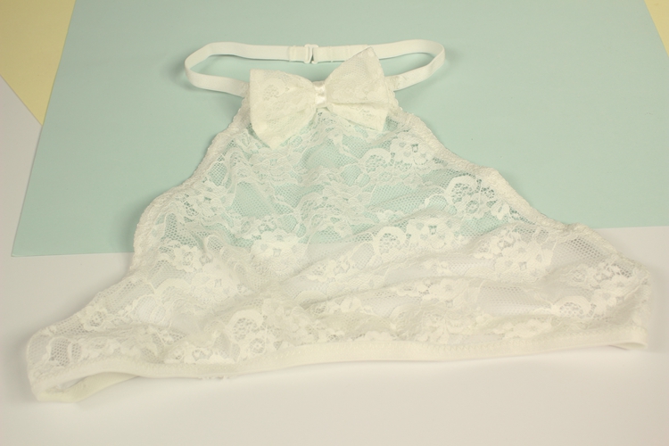 3 mảnh trắng trong suốt gợi cảm nơ nơ tạp dề hàng đầu người lớn váy ngủ sexy cao cấp