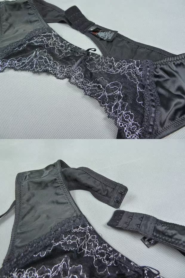 Siêu rẻ chất lượng cao Mô hình châu Âu và Mỹ Khóa kim loại đen garter L 30 ?? Vòng hông quần tất nịt chân