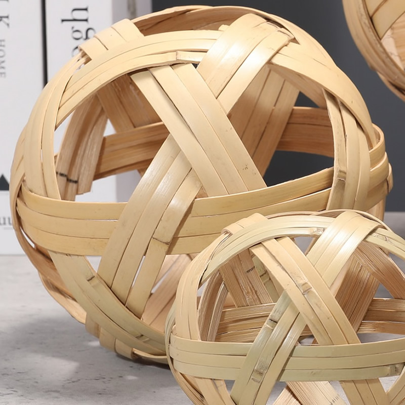 レトロなキュージュボールダンスパフォーマンス小道具紫竹アジサイ幼稚園の写真撮影の装飾品手作りの竹編みのサッカー