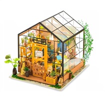 Ruo Ruo diy art cottage hand-assembled model Villa building Casey Sunshine flower room birthday gift