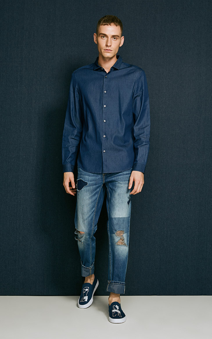 JackJones Jack Jones nam lỗ vá jeans JO | 217332589