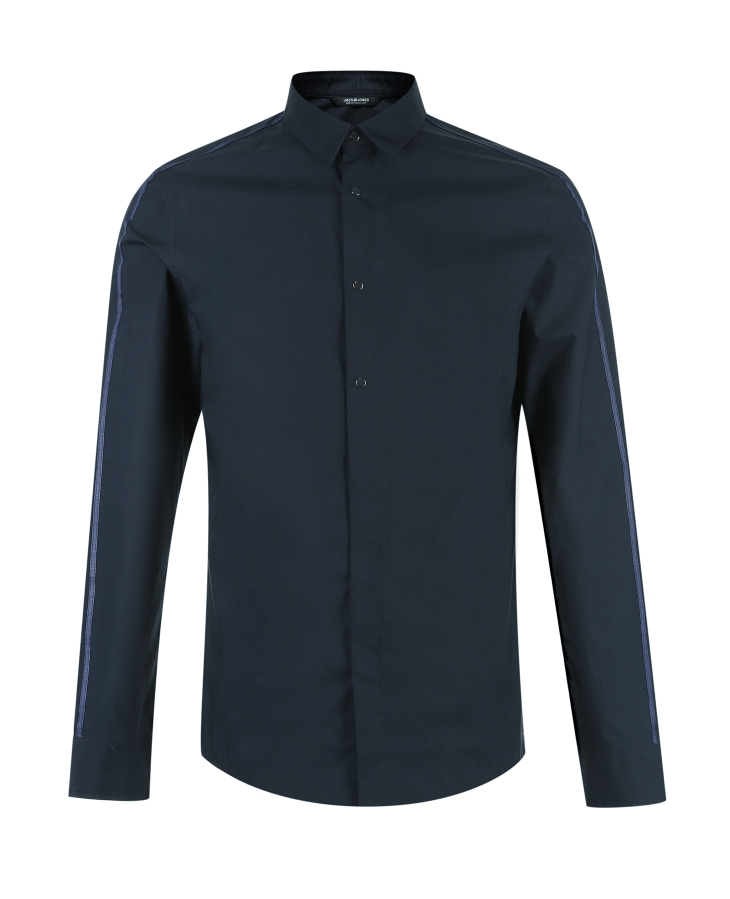 Jack Jones cotton Slim nam sọc áo ve áo dài tay 218105517 áo sơ mi lụa cao cấp nam
