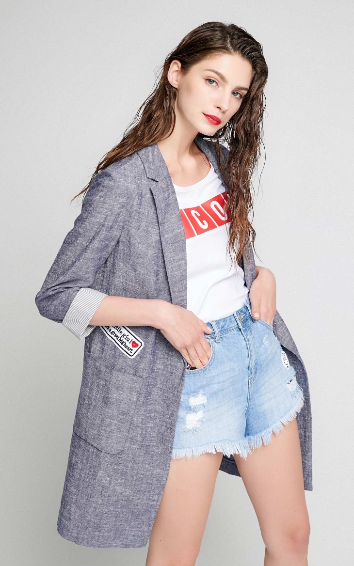 [Giá trị mùa thu và mùa đông] Vero Moda vá áo khoác dài 7 điểm tay áo rộng shop áo khoác nữ hàn quốc