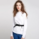 Dưới kệ sweater một nửa giẻ rách cổ cao rách áo len nữ rộng rãi | 317324516