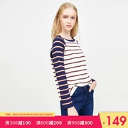 [3 miễn phí 1] Vero Moda vòng cổ raglan tay áo sọc áo len nữ |