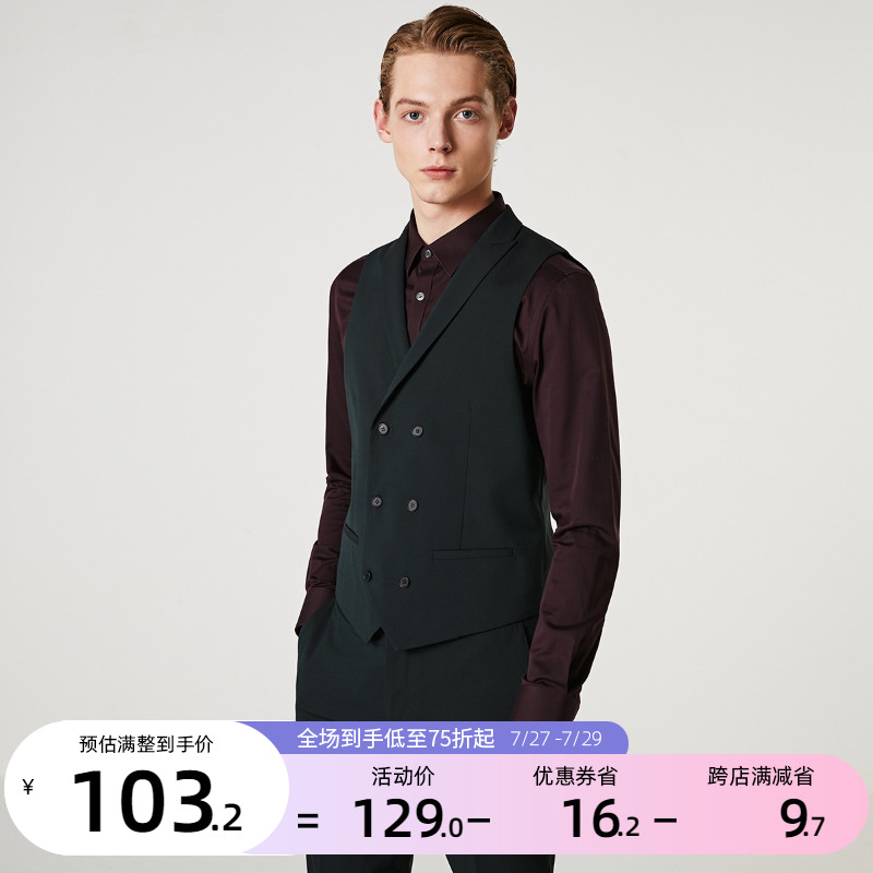 Ayotropic SELECTEDSELECED Spring men's double-row buttoned up business suit waistcoat T) 419334501