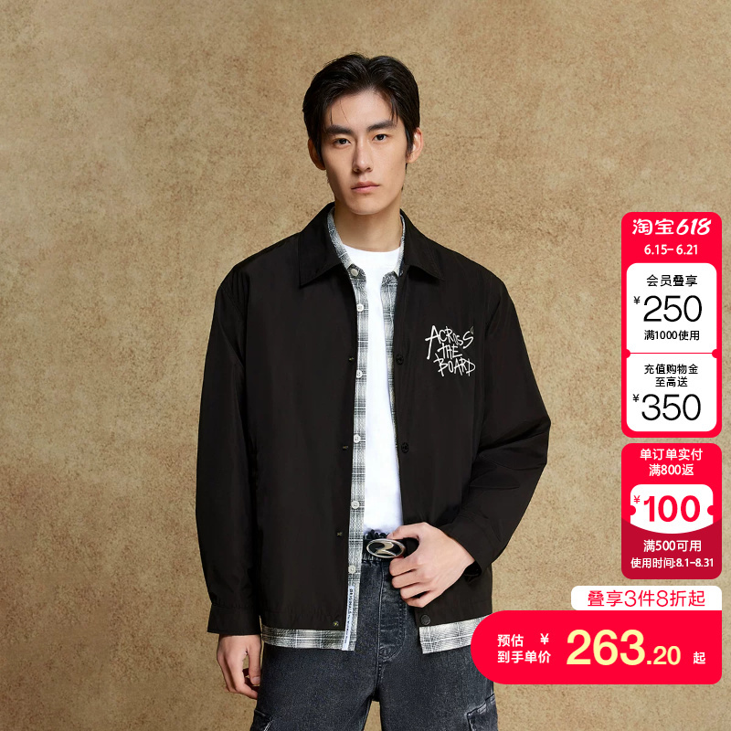 Kq Zone Ailingzhi Jack Jones Autumn and Winter Jacket, Fashionable and Versatile Printed Loose Casual Lapel Long-Sleeved Jacket