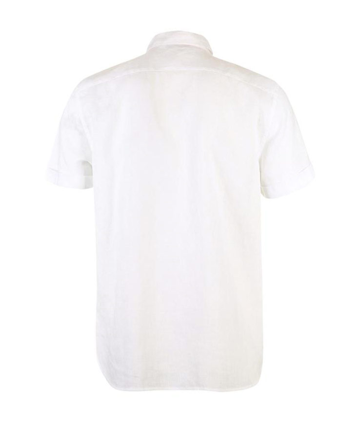 JackJones Jack Jones breathable linen màu rắn mùa xuân và mùa hè của nam giới ve áo ngắn tay áo sơ mi quần áo E | 217204520