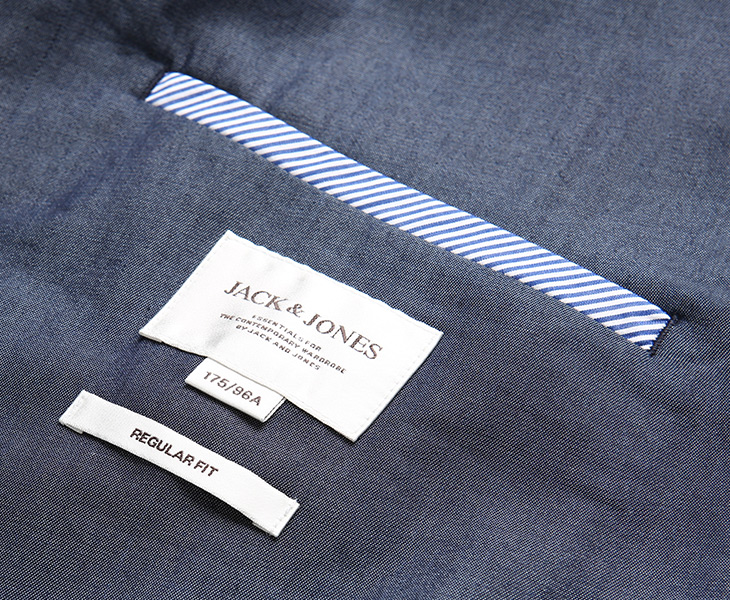 [3 miễn phí 1] JackJones Jack Jones denim cổ áo phẳng phù hợp với áo khoác E | 217108520 quần baggy nam