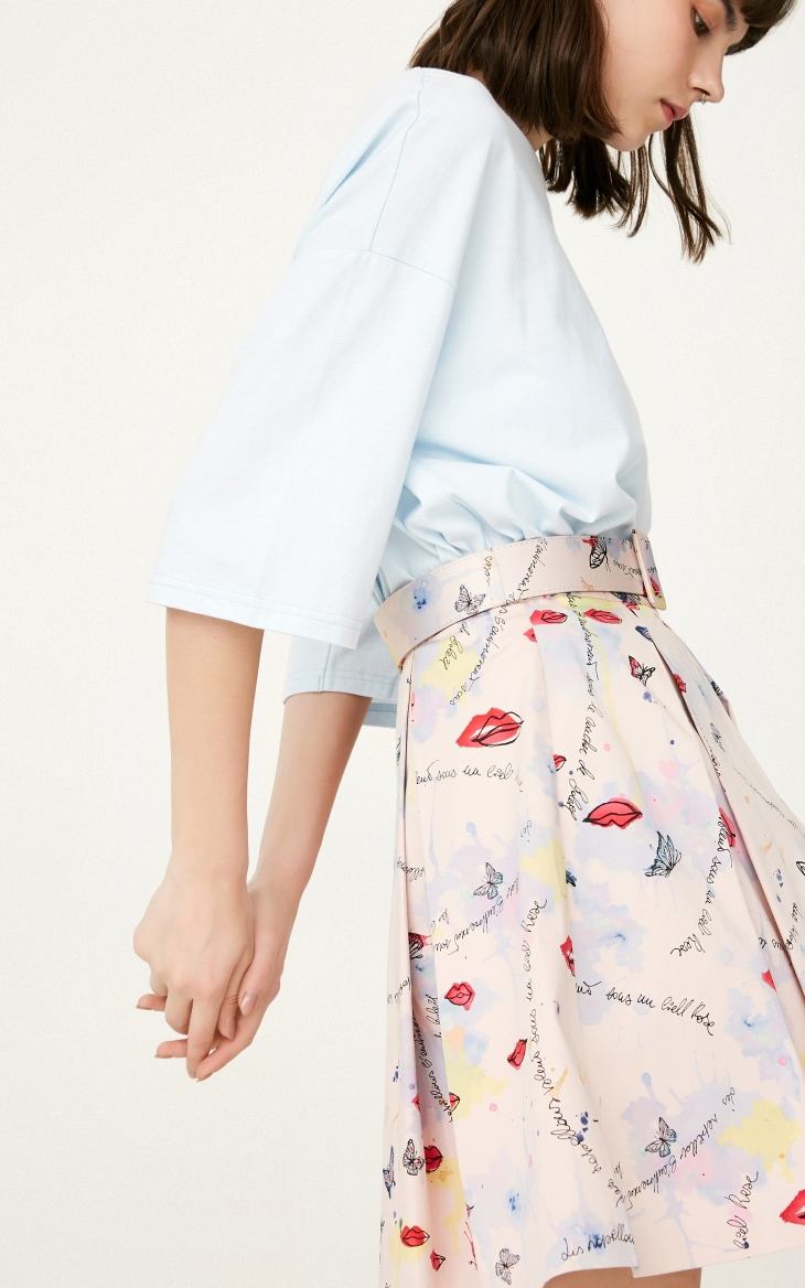 [3 miễn phí 1] CHỈ mùa thu váy pettiskirt sọc mới Một chiếc váy chữ | 117216502 chân váy
