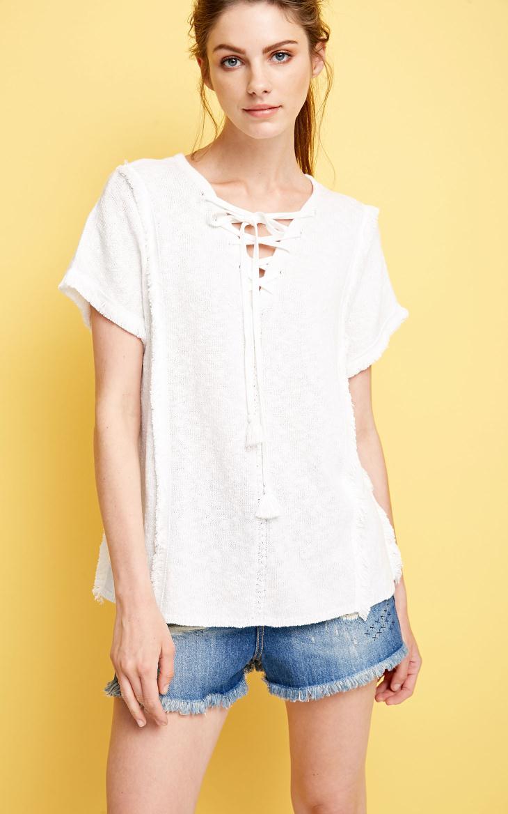 [Giá trị mùa thu và mùa đông] Vero Moda với áo thun cổ chữ V thiết kế dệt kim cotton | 317324539 áo len cổ tim