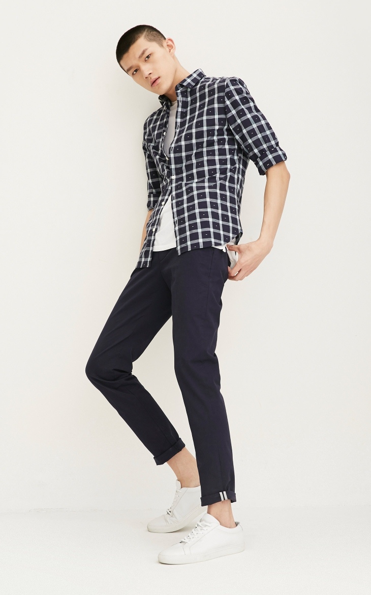 JackJones Jack Jones Áo sơ mi cotton sọc kẻ sọc E | 217131508 áo sơ mi jean nam