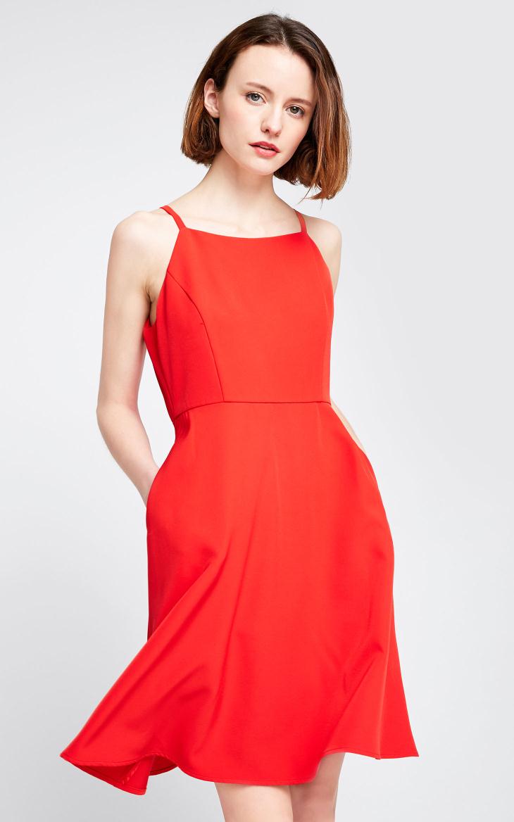 Vero Moda vẻ đẹp mới vai Một dây đeo swing ăn mặc của phụ nữ quần áo | 31727A545 váy liền thân chữ a