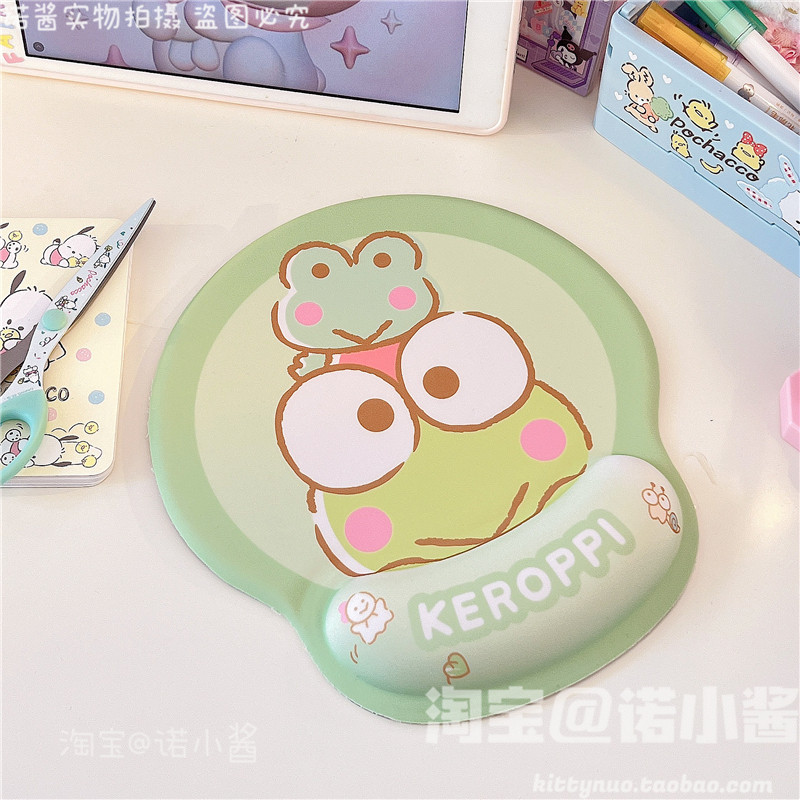 Коврик для мыши 卡通可爱硅胶加厚护腕鼠标垫库洛米大耳狗卡通游戏手枕软胶鼠标垫 OTHER