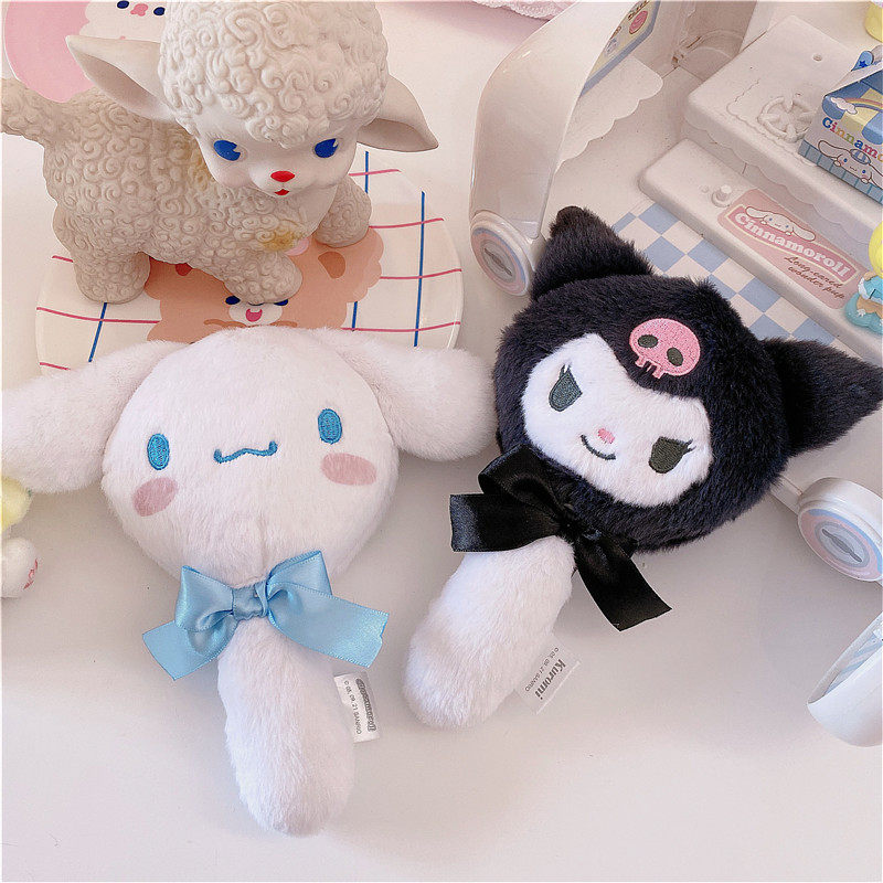 Зеркало 毛茸茸库洛米大耳狗手持化妆镜梳妆便携可爱魔法自拍镜子少女心镜