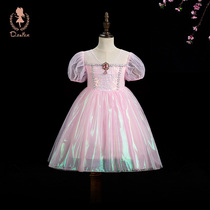 Aisha Princess Dress Frozen Summer New Girl Pink Little Girl Childrens Dress Dress