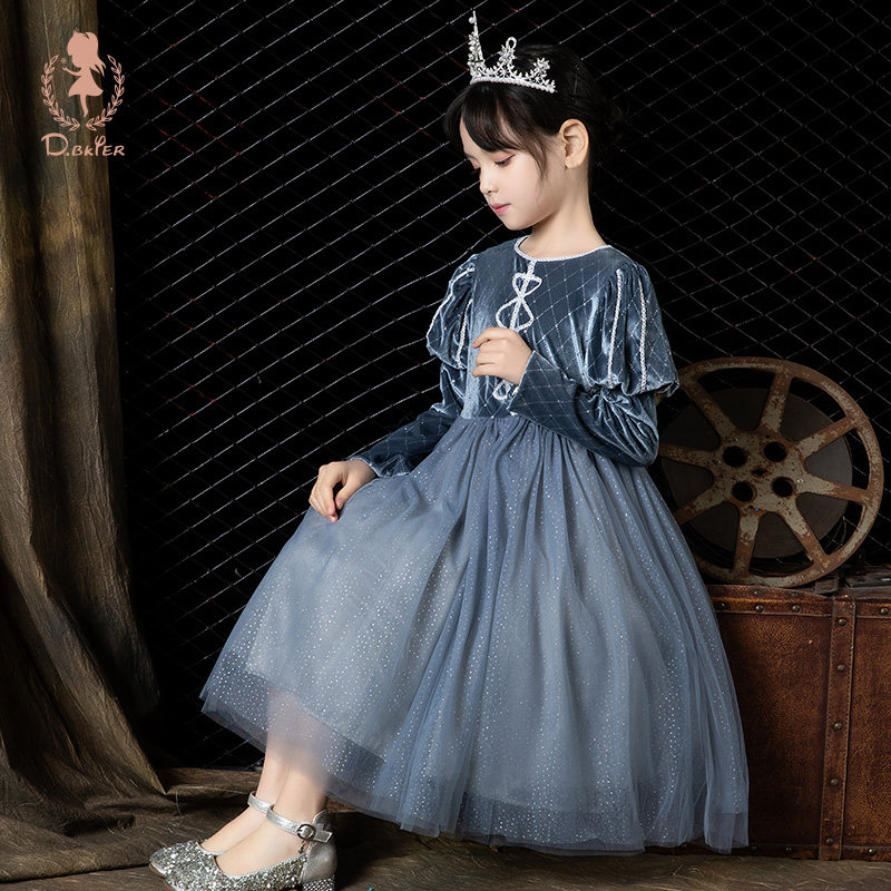 Aisha princess dress spring 2021 new girls foreign atmosphere frozen baby birthday children Aisha jumpsuit skirt