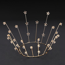 Girls Birthday Crown Stars Childrens Frozen Hairband Princess Headdress Little Girl Performance Crown Accessories