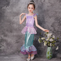 Halloween childrens costume mermaid princess dress girl cos performance Man fish tail children show girl