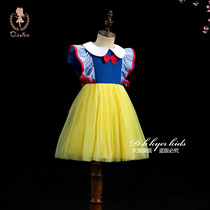 Girls Snow White Princess Dress New Summer Frozen Jumpy Dress Childrens Dress Pengpeng Tan Childrens Dress