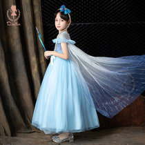 Childrens Frozen Aisha Princess Dress Girl Long Birthday Dress Western Love Sand Dress Cinderella Summer