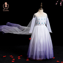 Girls Aisha Princess Dress Long Dress Smearing Aisha childrens Dress Sub Puffy Yarn dress Aisha Frozen