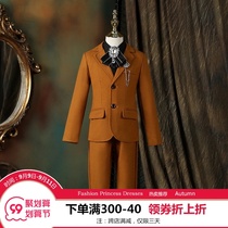 Childrens Suit Boys 2021 New Dress Children Baby Birthday Flower Children Piano Performance Clothes Small Suit Autumn