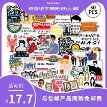 I am crazy for the American drama Friends Stickers PVC Waterproof Suitcase Skateboard Notebook Stickers 50 pieces