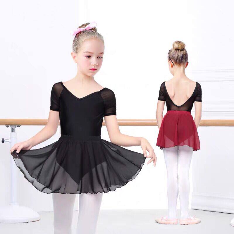 Children's dance clothes exercise clothes girls summer short-sleeved split two pieces children's ballet body national Chinese dance clothes