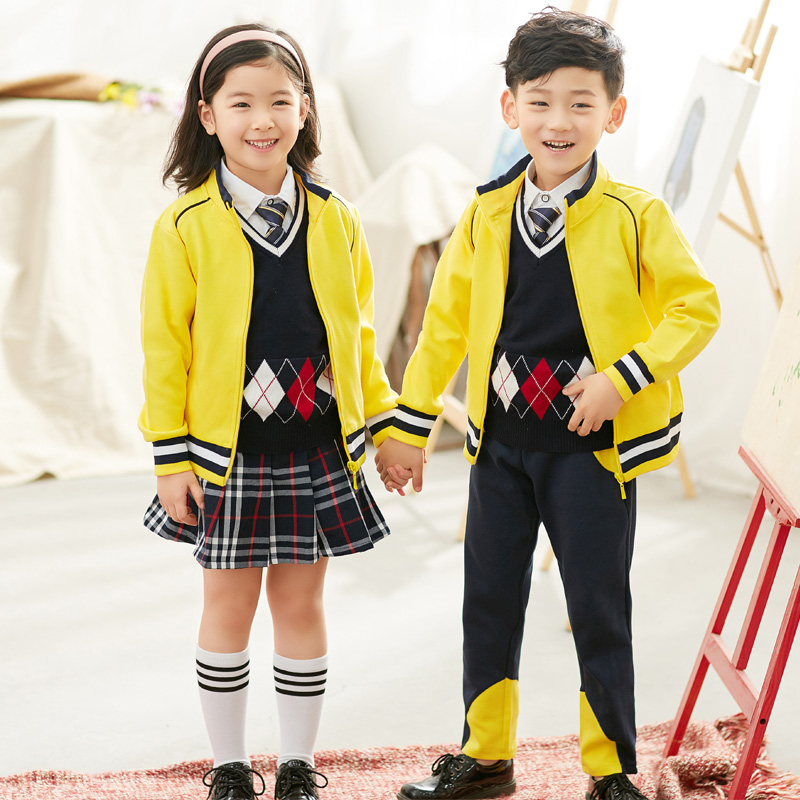 Kindergarten Garden clothes Spring and autumn suit Han version Yingren Children's teachers Garden clothes Primary school uniforms Teacher dress Custom