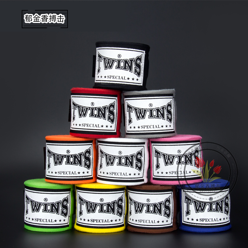 Thailand twins Muay Thai bandage 4 75m hand guard cloth Boxing strap Sanda hand guard strap Hand strap Boxing strap wrap