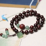 Ретро браслет из розового дерева для влюбленных подходит для мужчин и женщин, резные деревянные четки из грецкого ореха