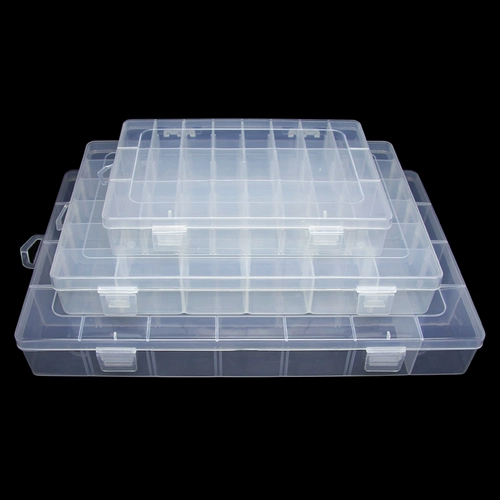 Прозрачная пластиковая коробочка для хранения, коробка для хранения, банка для хранения, ювелирное украшение, аксессуар