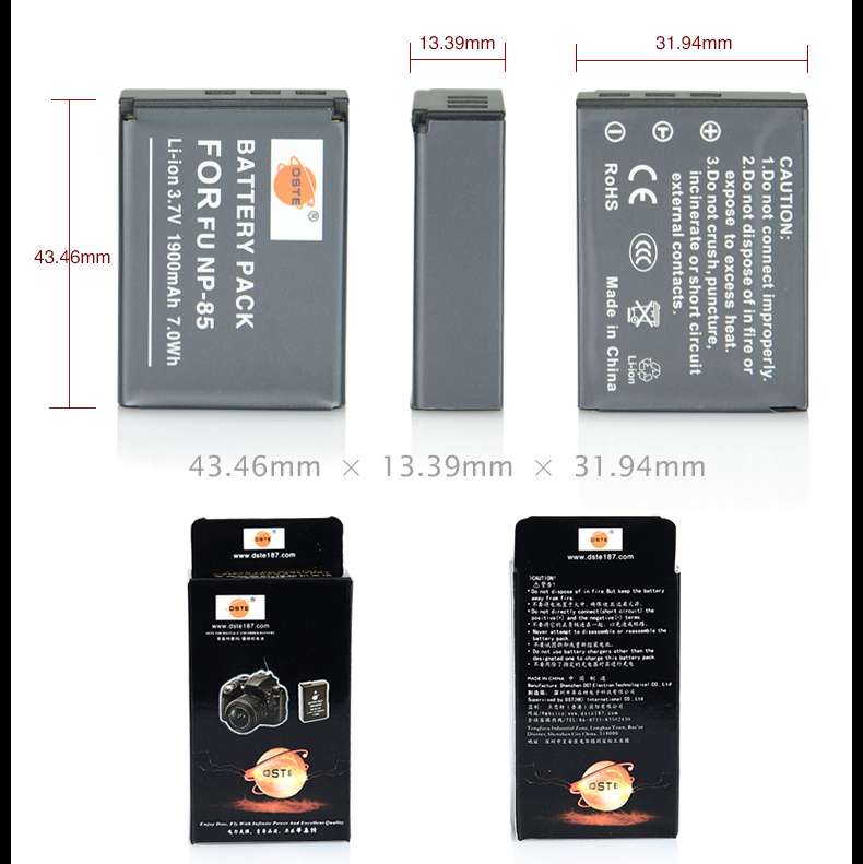 Thyssen NP-85 cho máy ảnh Fuji SL240 SL245 SL300 SL305 pin đơn pin CB170 - Phụ kiện máy ảnh kỹ thuật số balo lowepro protactic 450 aw ii
