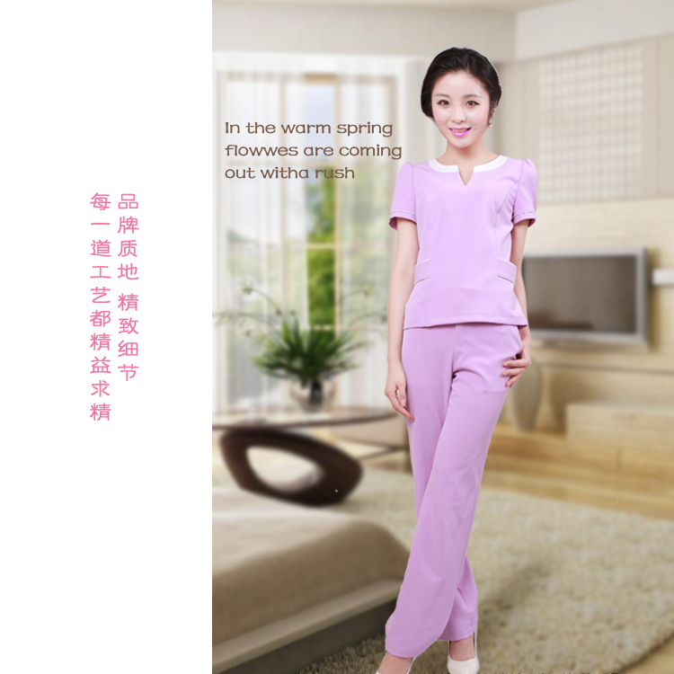 Fajim làm đẹp quần áo chuyên nghiệp chuyên nghiệp mặc thẩm mỹ viện workclothes sức khoẻ phụ nữ kỹ thuật viên quần áo quần KX15