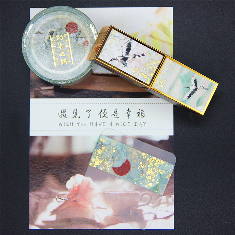Come on, hero and paper tape divide the casual Yuyi crane palace palace palette paste with handbook decoration sticker