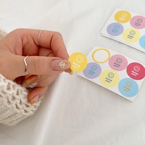 60 pieces of ins style cute thank you cartoon smiley stickers for baking dessert packaging box sealing decoration stickers 4CM