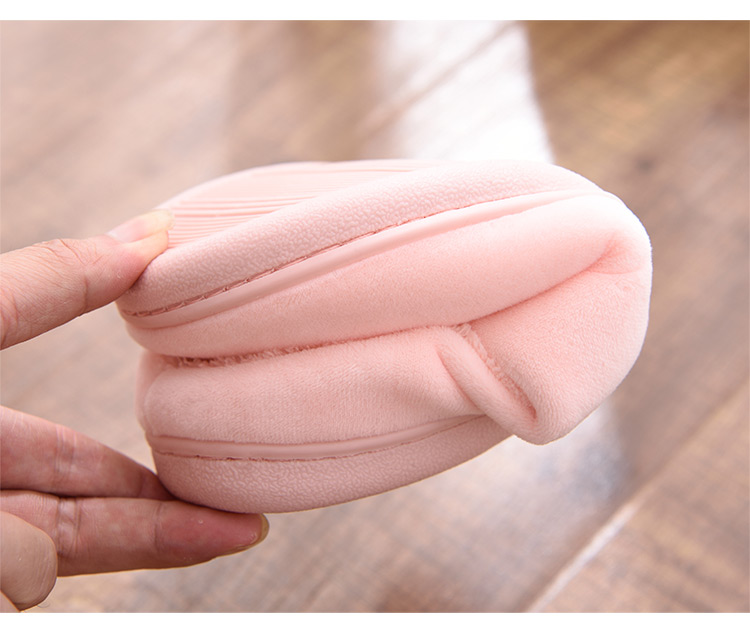Dép cotton mùa xuân và mùa thu Dép nữ mùa đông nhà ấm áp mùa đông ấm áp không trơn trượt đáy sàn gỗ đơn giản dép bông dép nhựa mang trong nhà