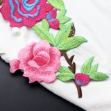 Компьютерная вышивка, вышивка цветочной птицы на флесле DIY Patch Patch Flate Flow