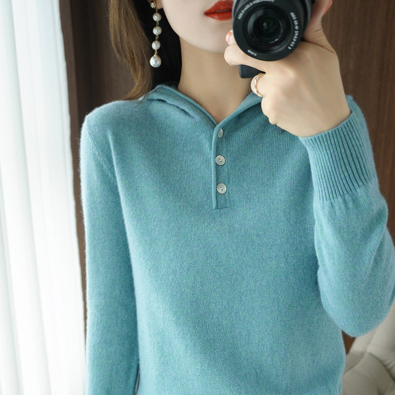 2021 new Lianhood sportsweaters shirts women's pure and loose sweater for women wearing cashmere sweatshirts