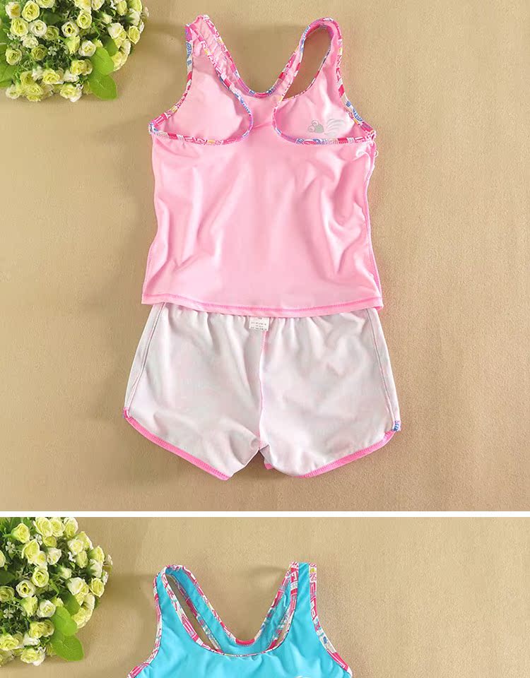 Đồ bơi bé gái 12 đứa lớn bảo thủ 15 tuổi chia áo tắm mùa xuân nóng bỏng học sinh thể thao áo vest quần bơi đồ bơi liền thân cho bé gái